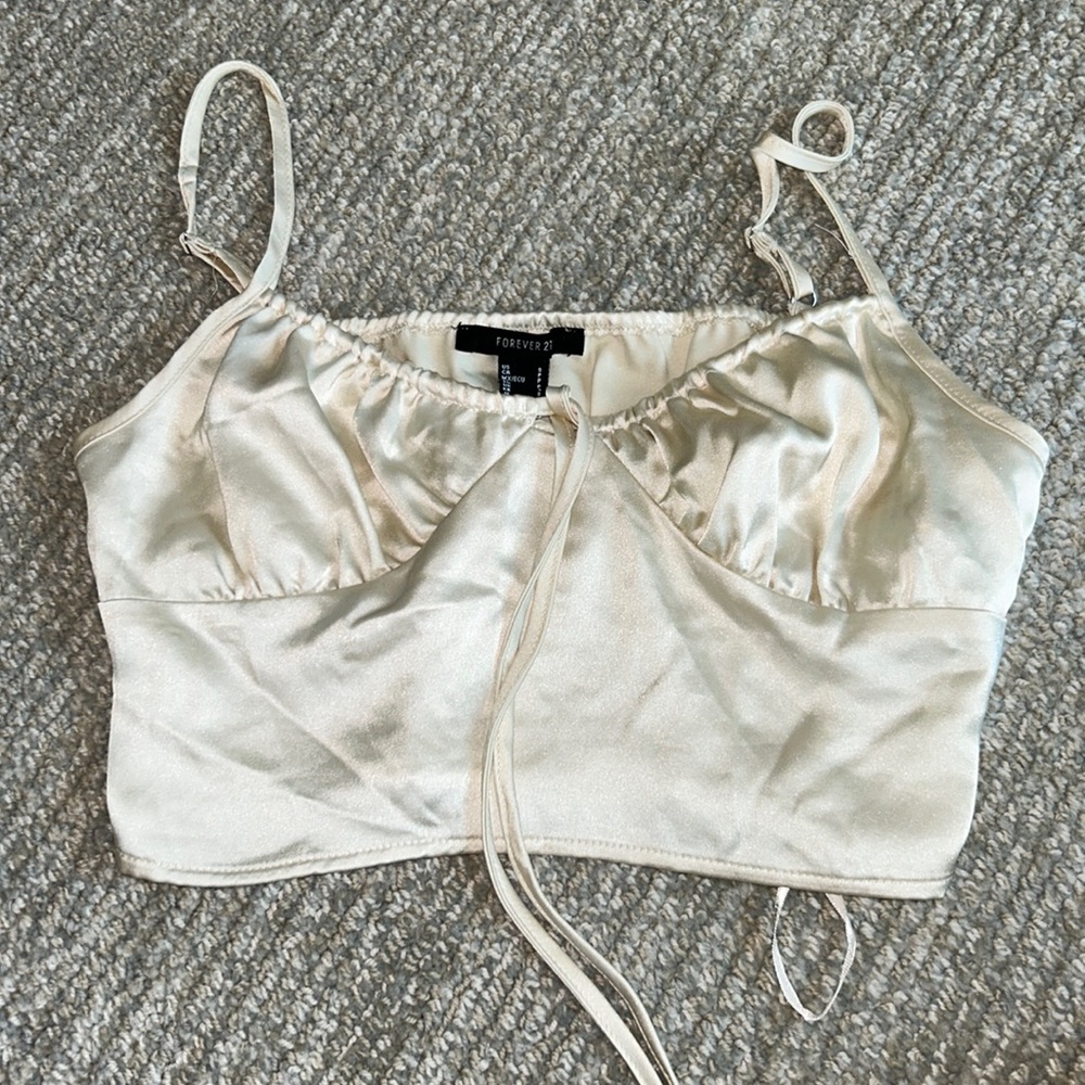 Forever 21 Silk Cropped Top